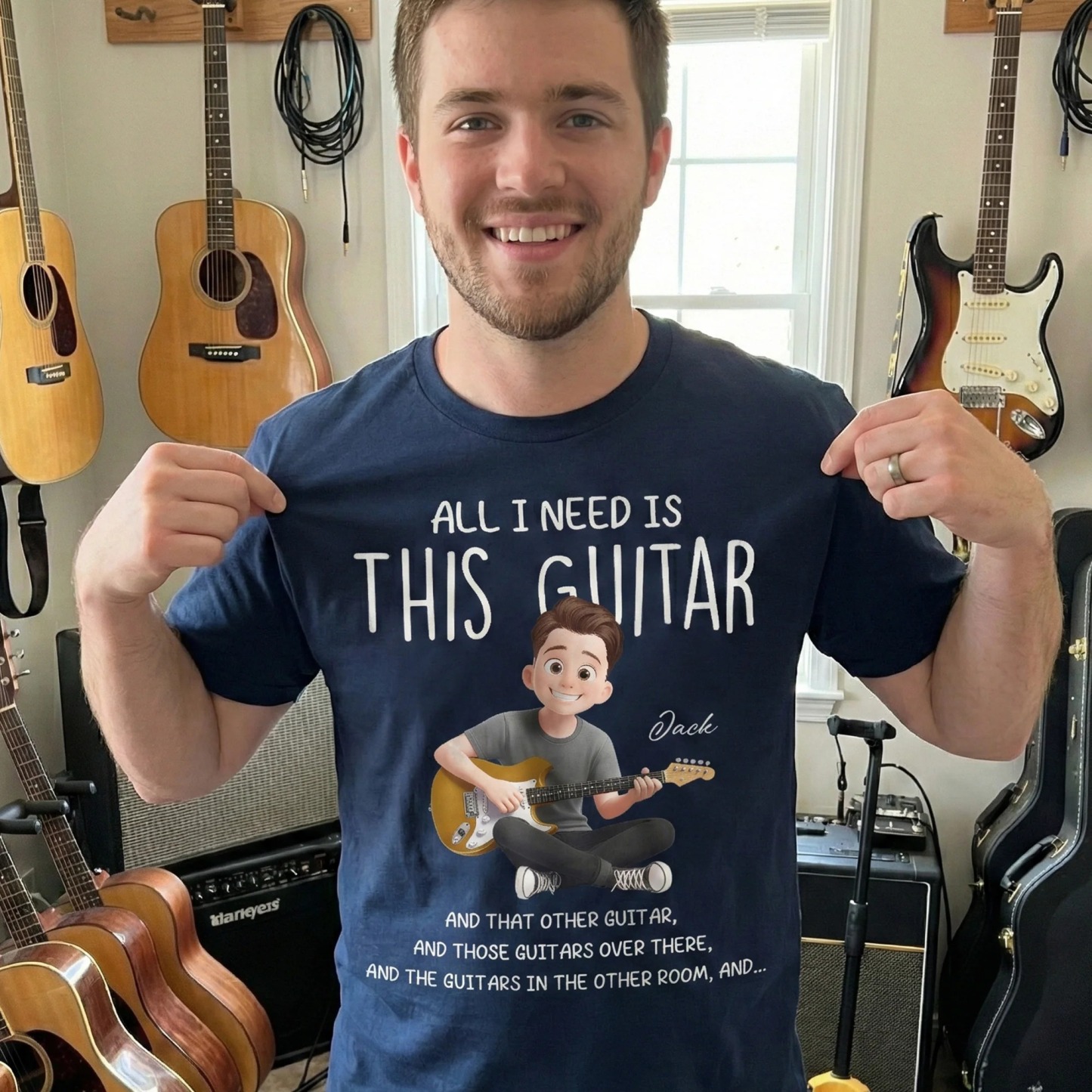 All I Need Is This Guitar - Personalized Shirt