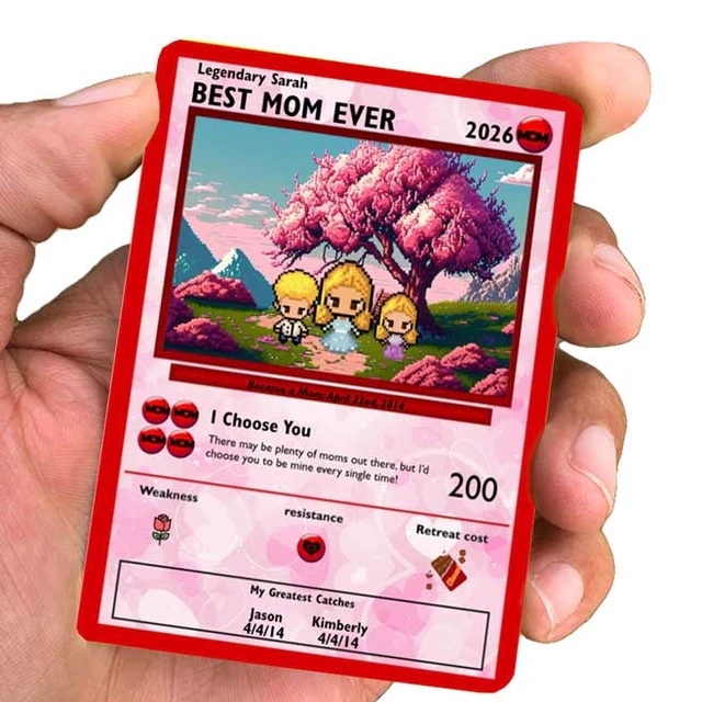 Custom Mothers Day Trading Card Custom Photo Card Gift for Mom Mothers Day Gift