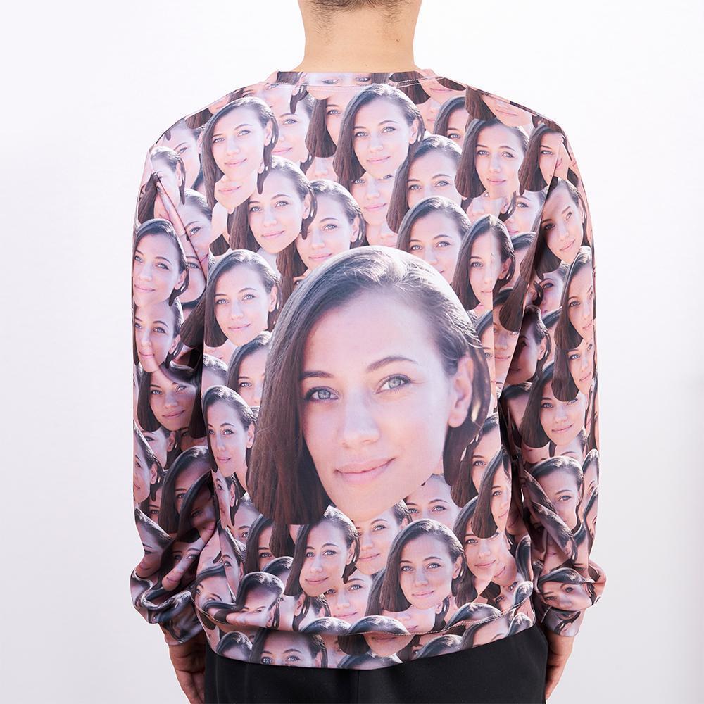Custom Face Crewneck Sweatshirt-Gift For BoyFirend - 