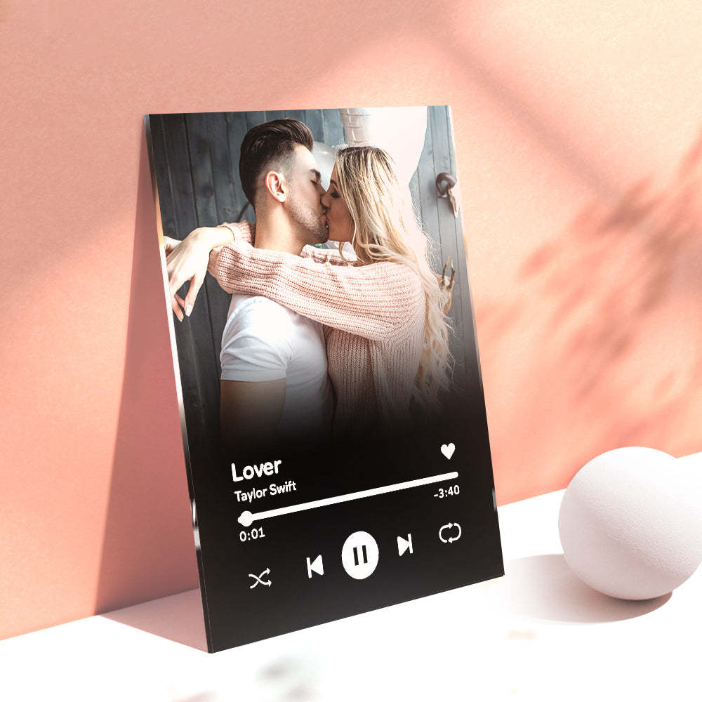 Custom Photo Music Plaque Personalized Song Plaque Couple Gift Wedding Gift - Myphotowallet