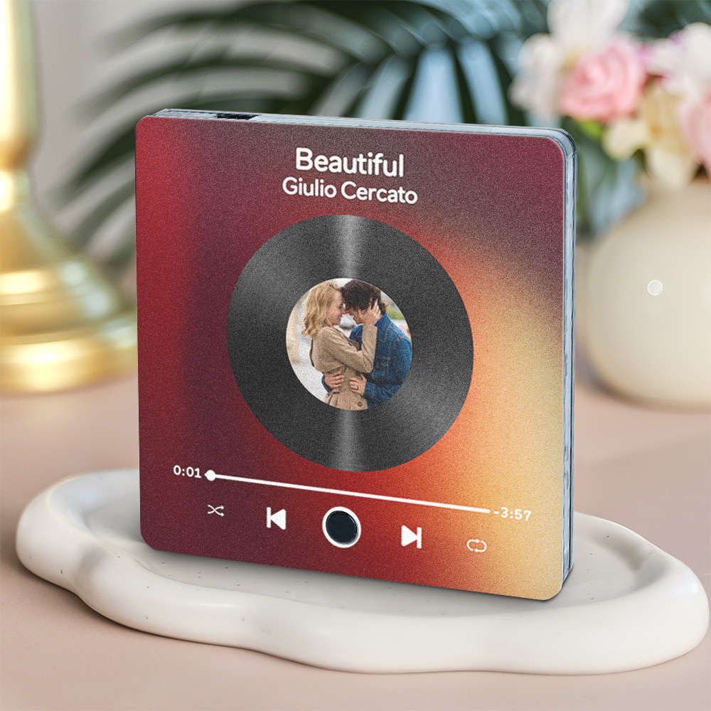 Customized Album Fridge Magnet Personalized Music Fridge Magnet Can Play Songs Family Gifts