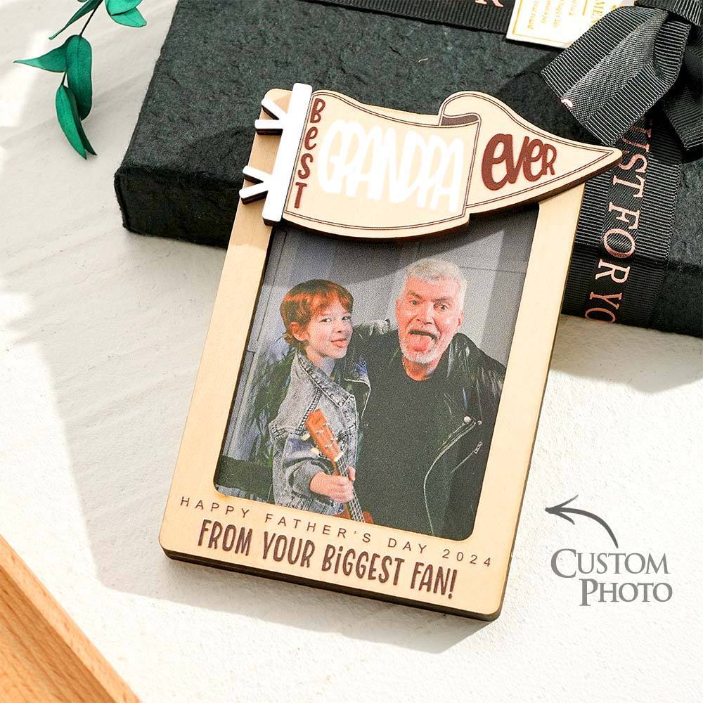 Father's Day Gift Fridge Photo Magnet,, Gift for Dad, Father锟斤拷s Day, Car Visor Clip, Personalized Picture Frame, Car Visor Clip, Grandparent