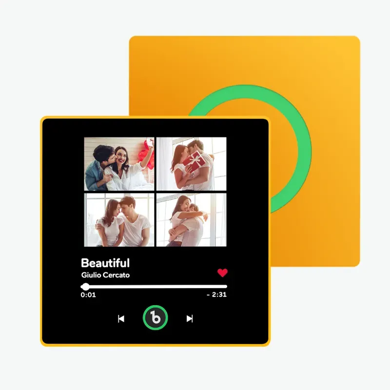 New 4.0 Upgrade Custom Music Fridge Magnet Colorful Frame Album Fridge Magnet Can Play Songs Gift for Couple