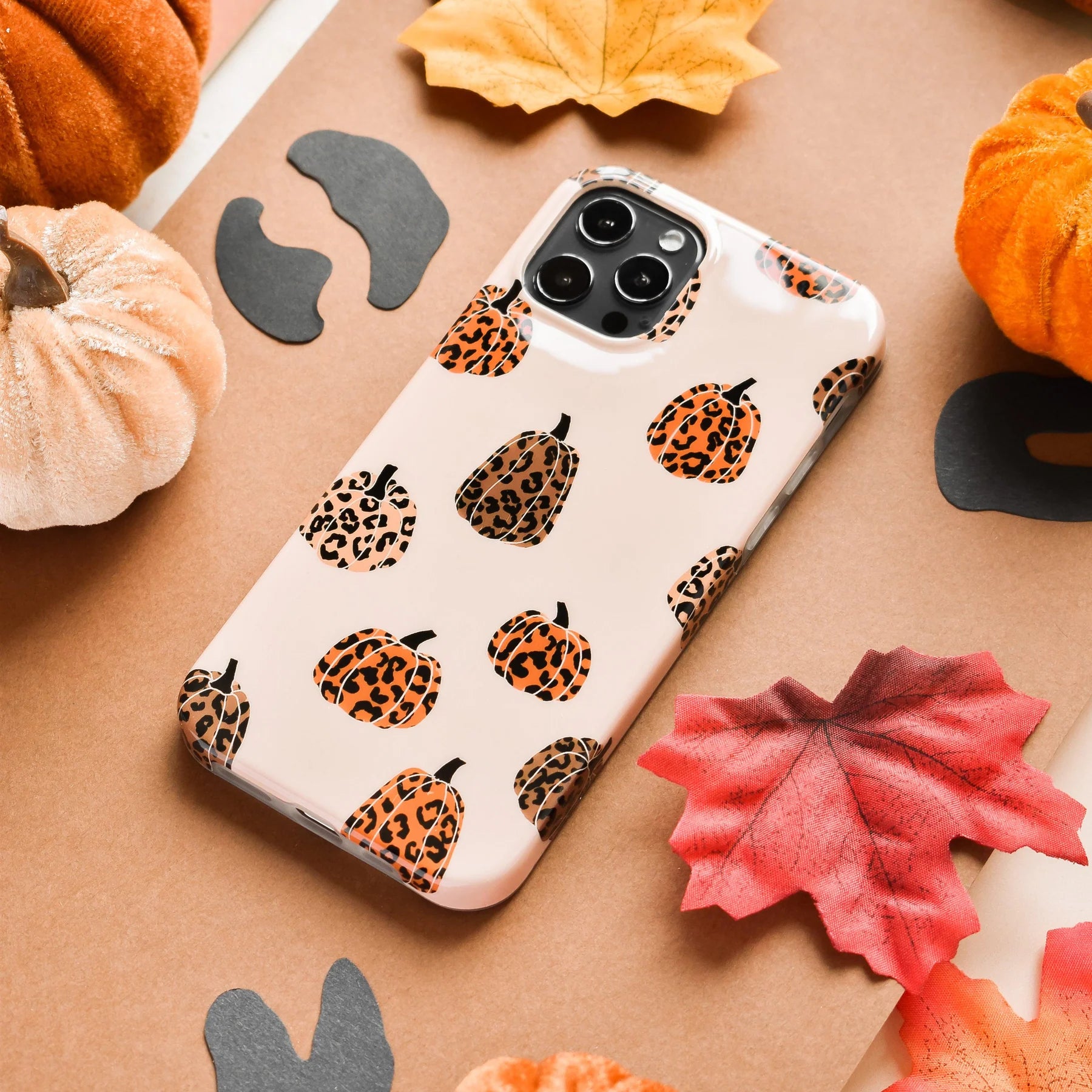 Leopard Pumpkins Phone Case Multiple Styles For Friends