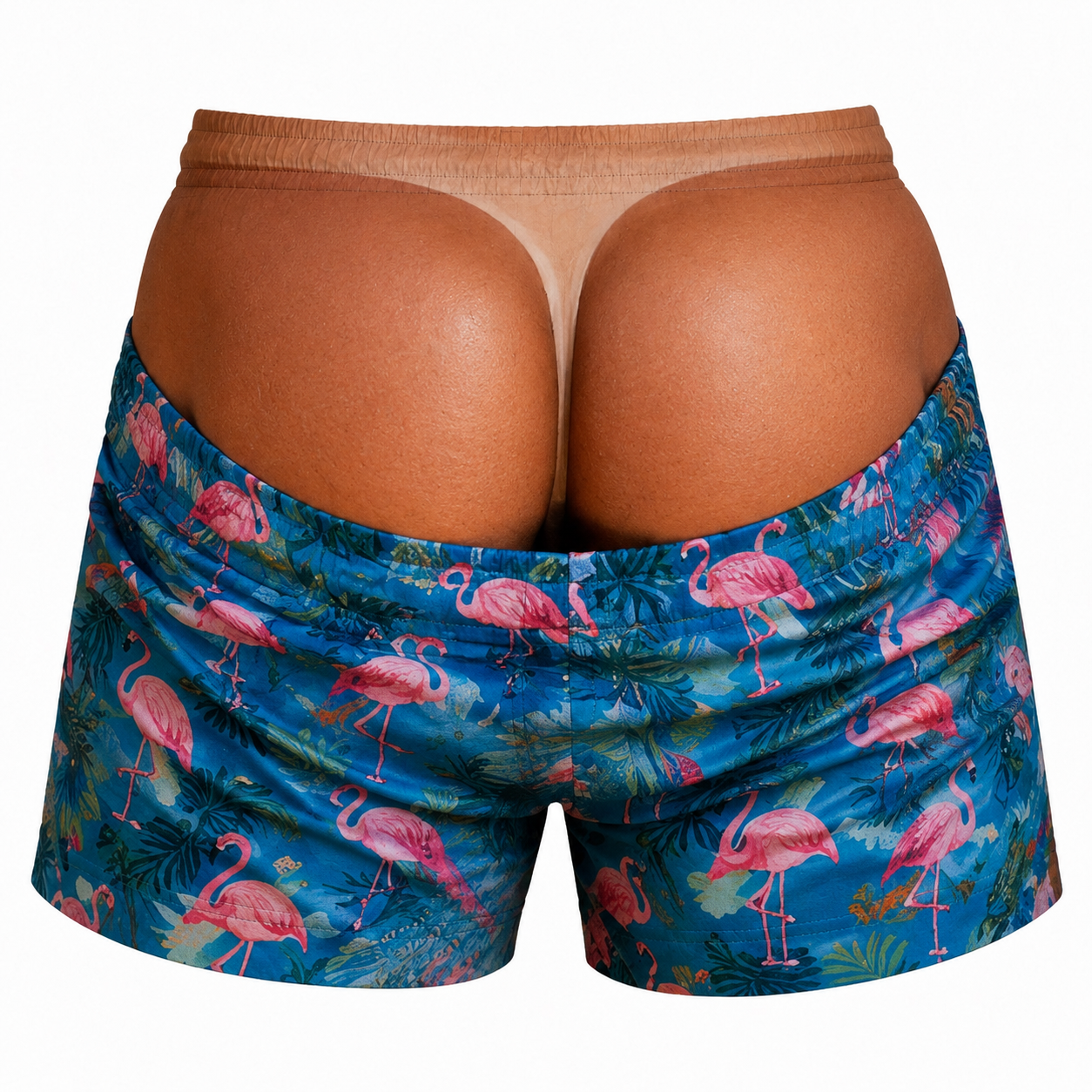 Funny Sagging Pants Illusion Mens Swim Trunks Hilarious Dropped Pants Brief Illusion Swim Shorts  Gag Gift for Husband Friends - 