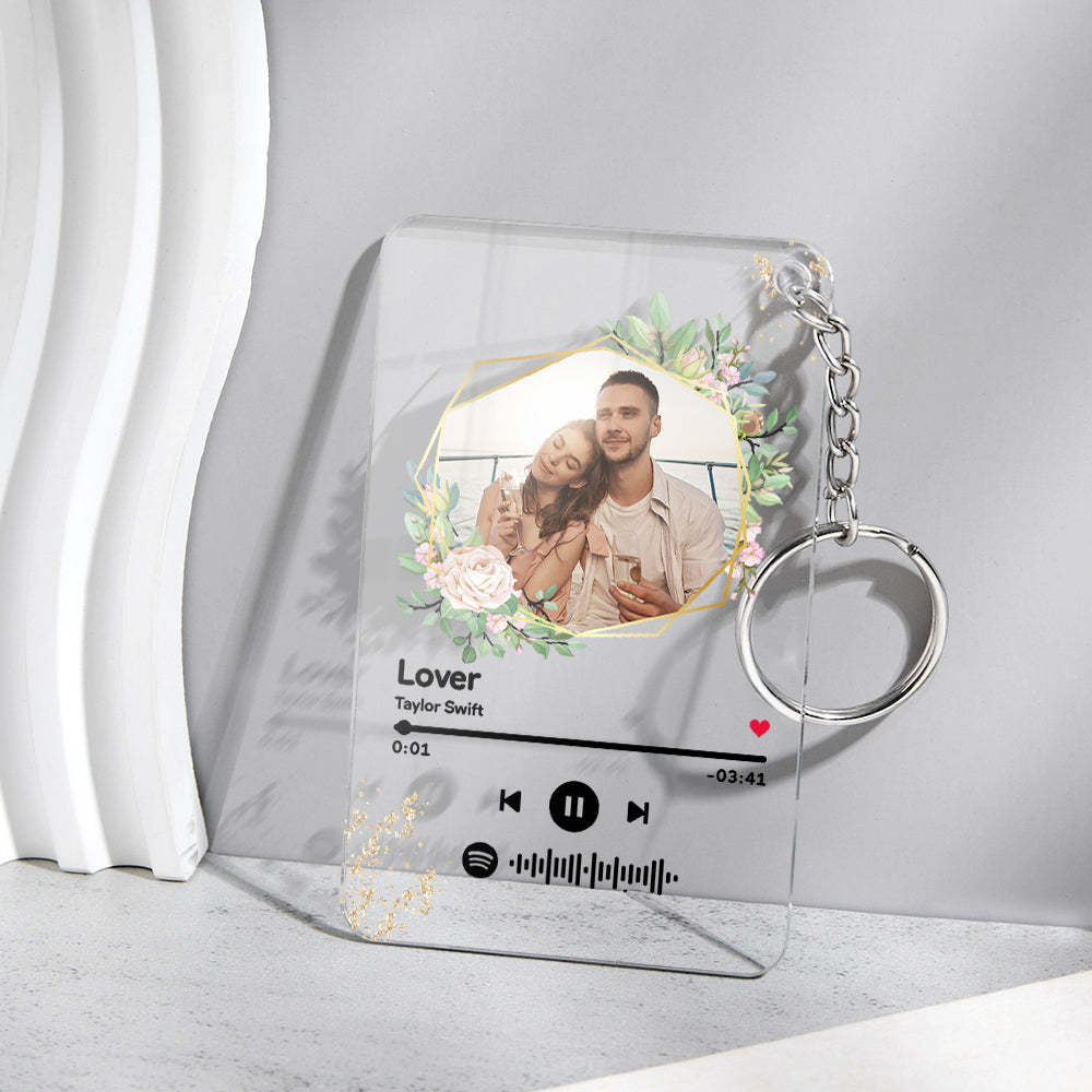 Custom Spotify Code Song Plaque Music Glass Keychain/Plaque/NightLight Gift For Lover - Myphotowallet