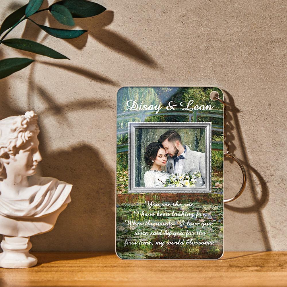 Custom Vintage Oil Painting Photo Plauqe Keychain 3 Stlyle Decor For Home - Myphotowallet