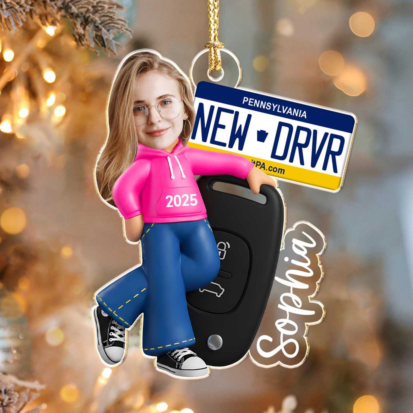 Personalized New Driver Christmas Ornament 2025: First Car Gift for Teenager