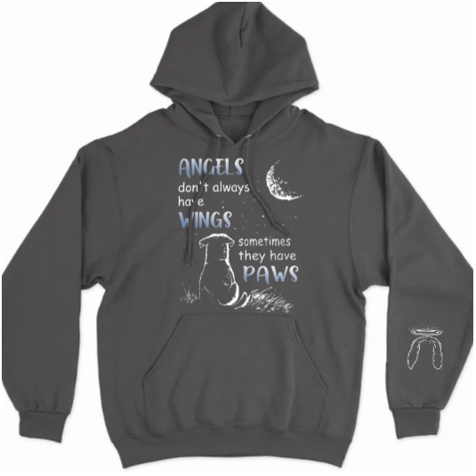 Angel Wings - Custom Dog Hoodie Gift For Dog Lovers - 