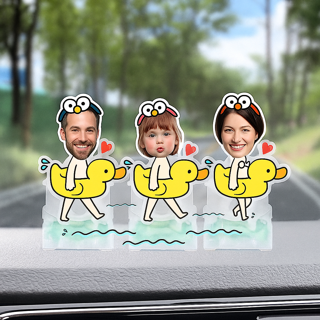 Car shaking ornaments customized solar car shake music photo acrylic car interior decoration