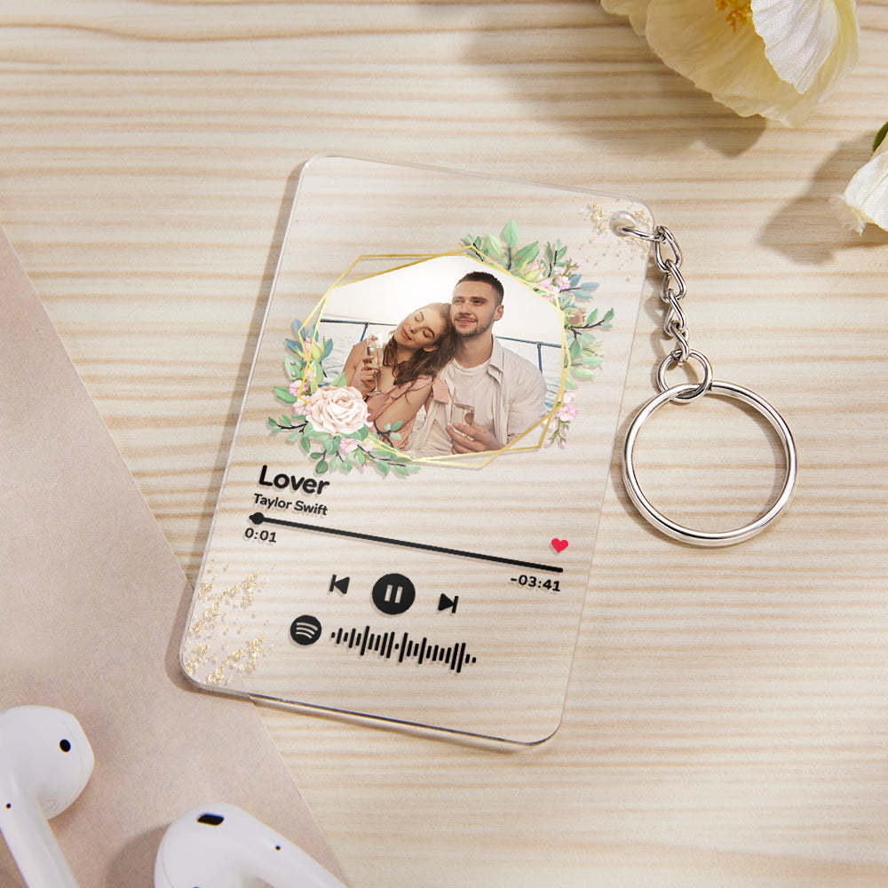 Custom Spotify Code Song Plaque Music Glass Keychain/Plaque/NightLight Gift For Lover - Myphotowallet