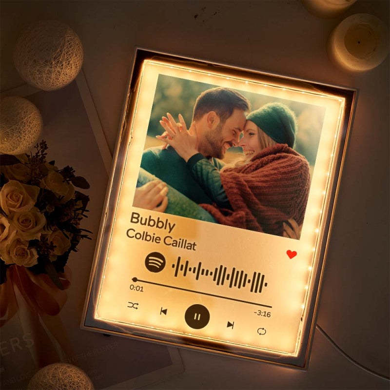 Custom Music Code Night Light Gift For Mom Mirror Music Lamp