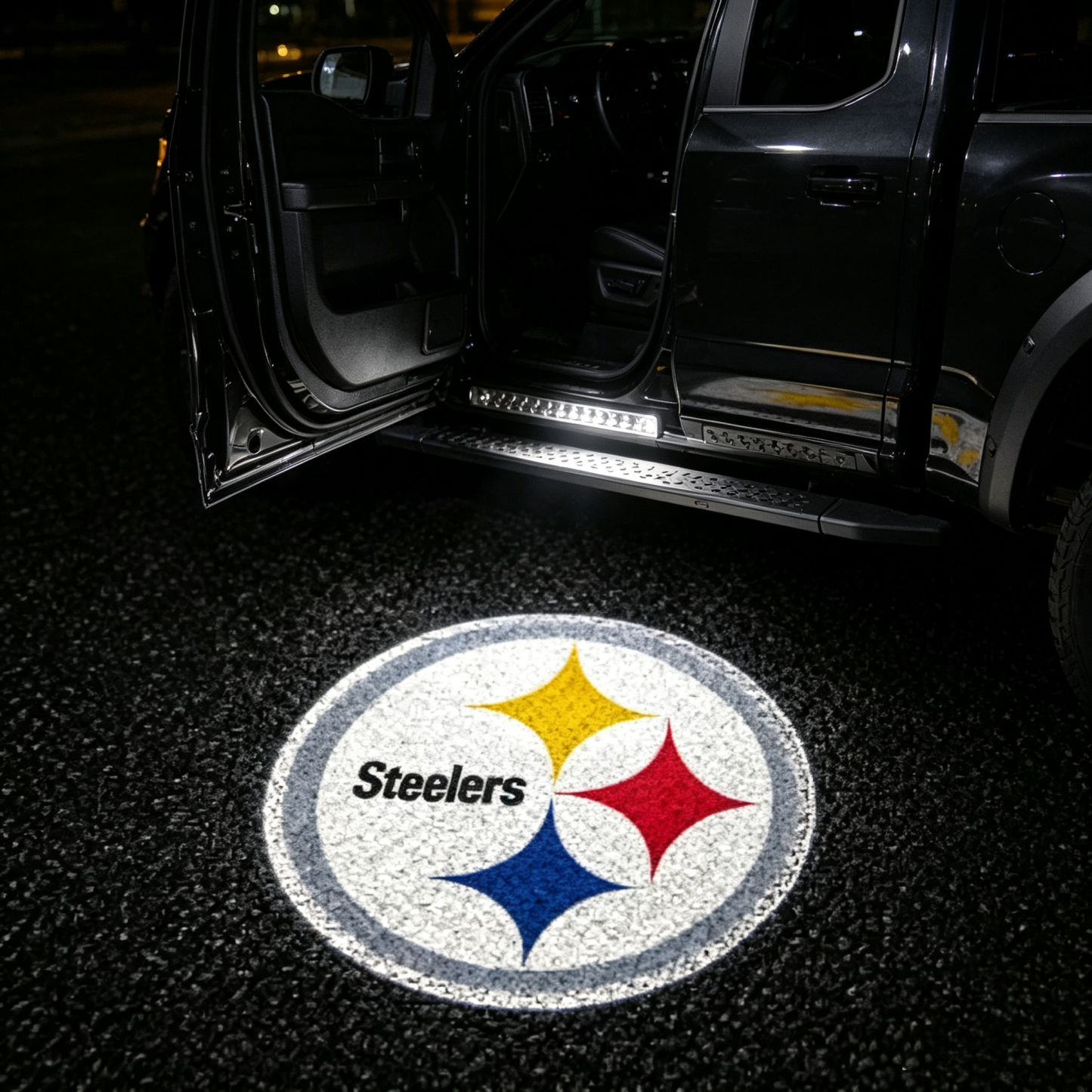 Football Team Car Door Projector Lights | Custom Logo LED Welcome Gift - 