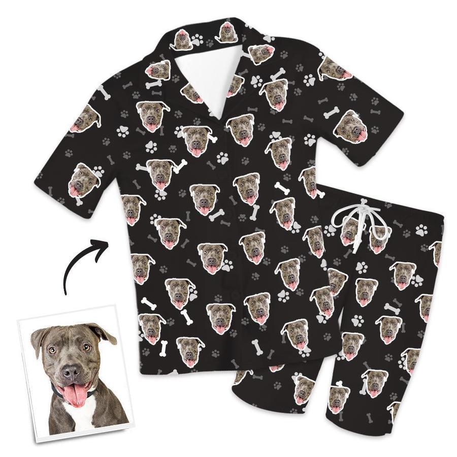 Customized Photo Short Sleeved Pajamas Home pajamas-Bone - 