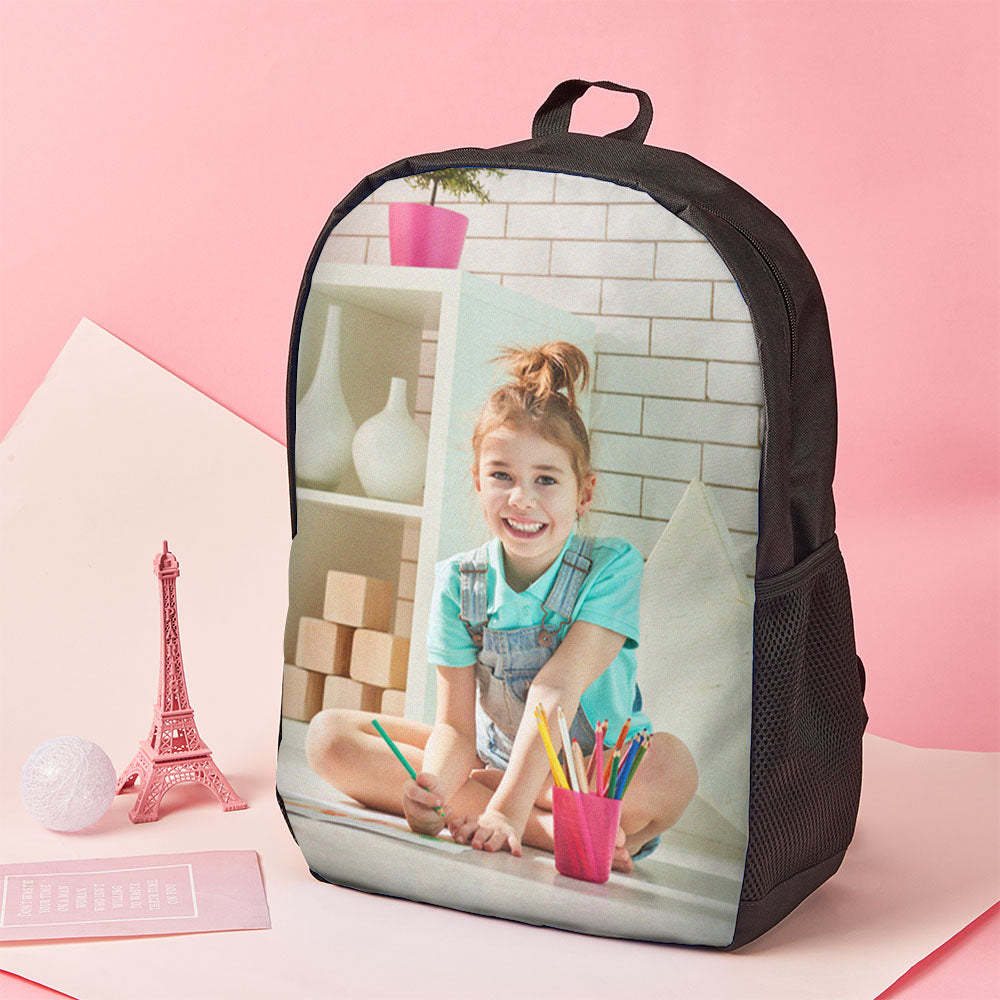Custom Photo School Backpack, Back To School Gifts Picture Backpacks For Boys And Girls -