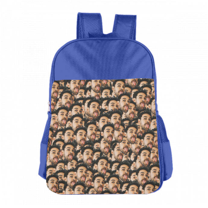 Back To School Personalized Mash Face Photo School Backpack For Kids -
