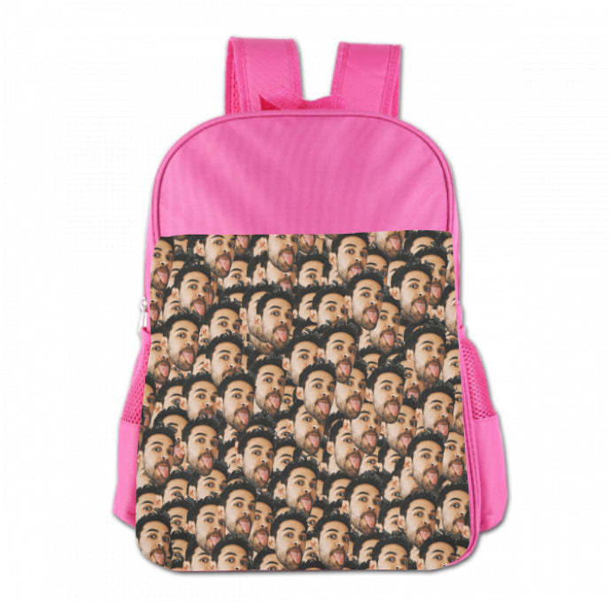 Back To School Personalized Mash Face Photo School Backpack For Kids -