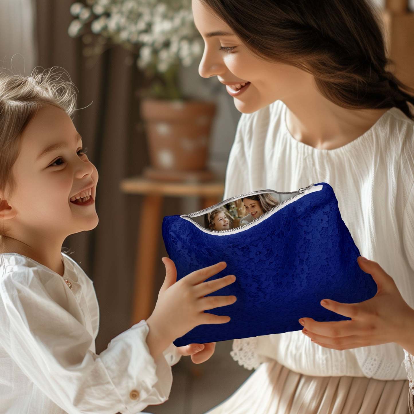 Custom Photo Lace Purse Wallet for Mom Mother's Day Gifts