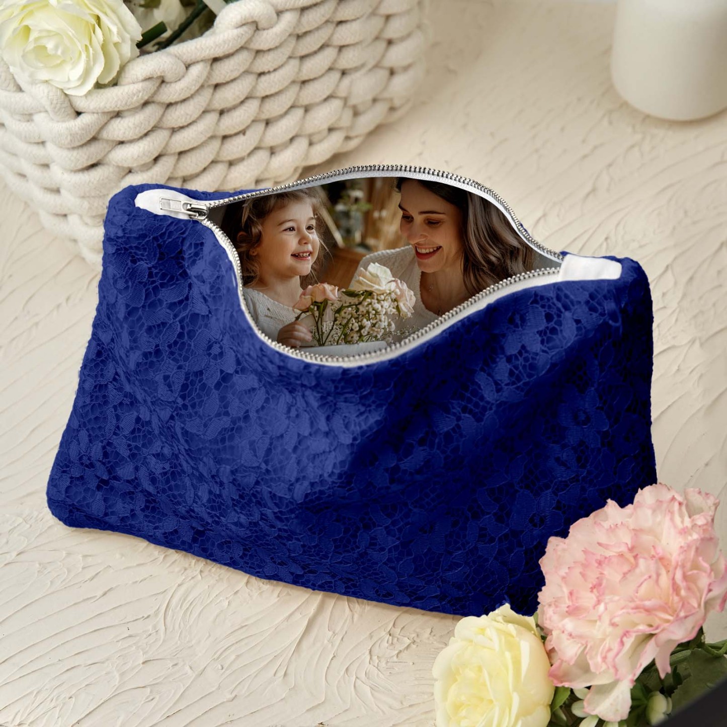 Custom Photo Lace Purse Wallet for Mom Mother's Day Gifts