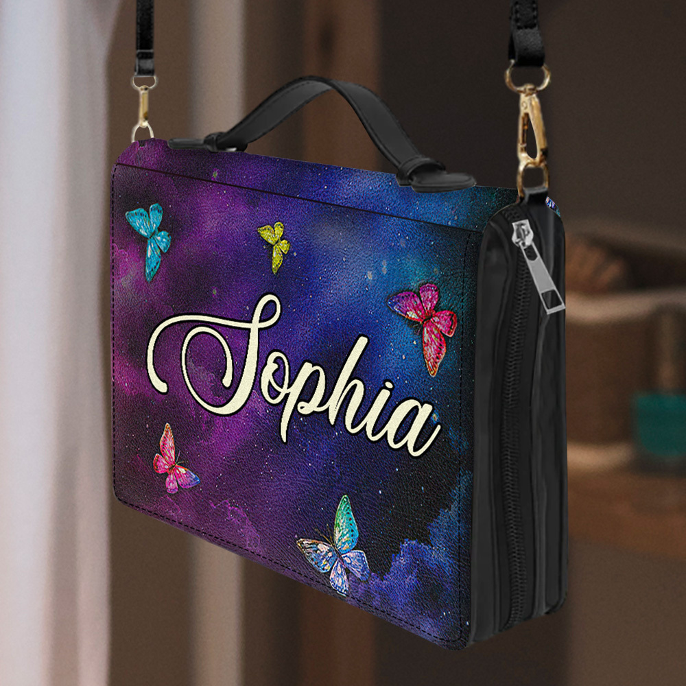 Faith I Can Do All Things Through Christ Philippians 413 Butterfly Galaxy Bible Cover