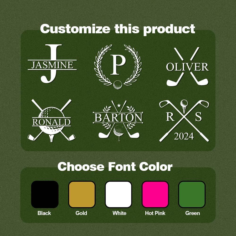 Personalized Monogram Golf Ball Leather Bag