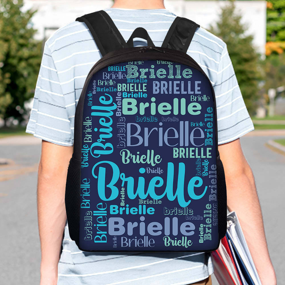 Custom Name Design Backpack Personalised School Bag for Boys Girls -