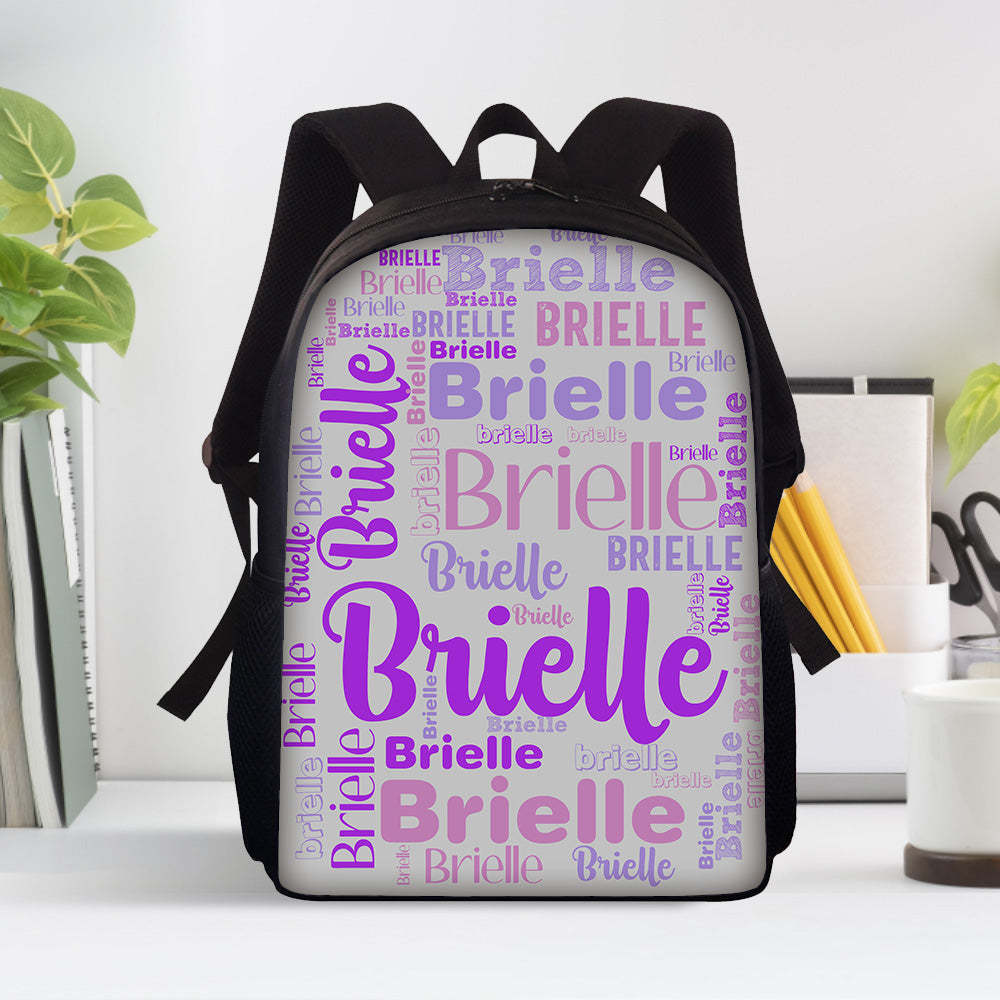 Custom Name Design Backpack Personalised School Bag for Boys Girls -