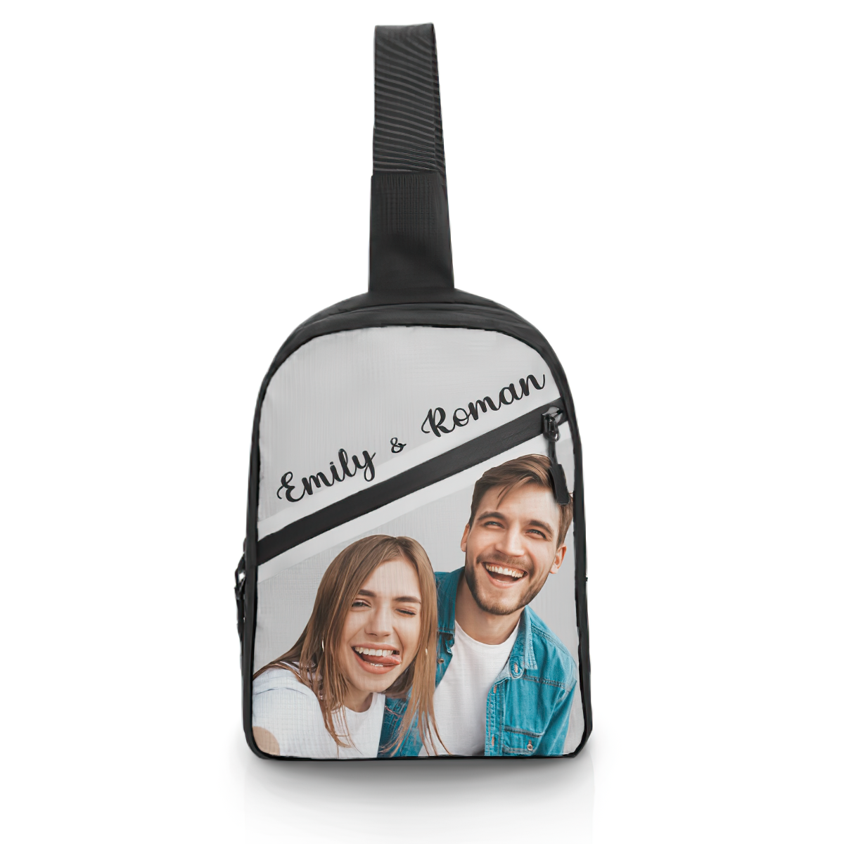 Custom Photo Functional Men Chest Bag Streetwear Bag Personalized Text Women Black Belt Bag Shoulder Crossbody Bag - 