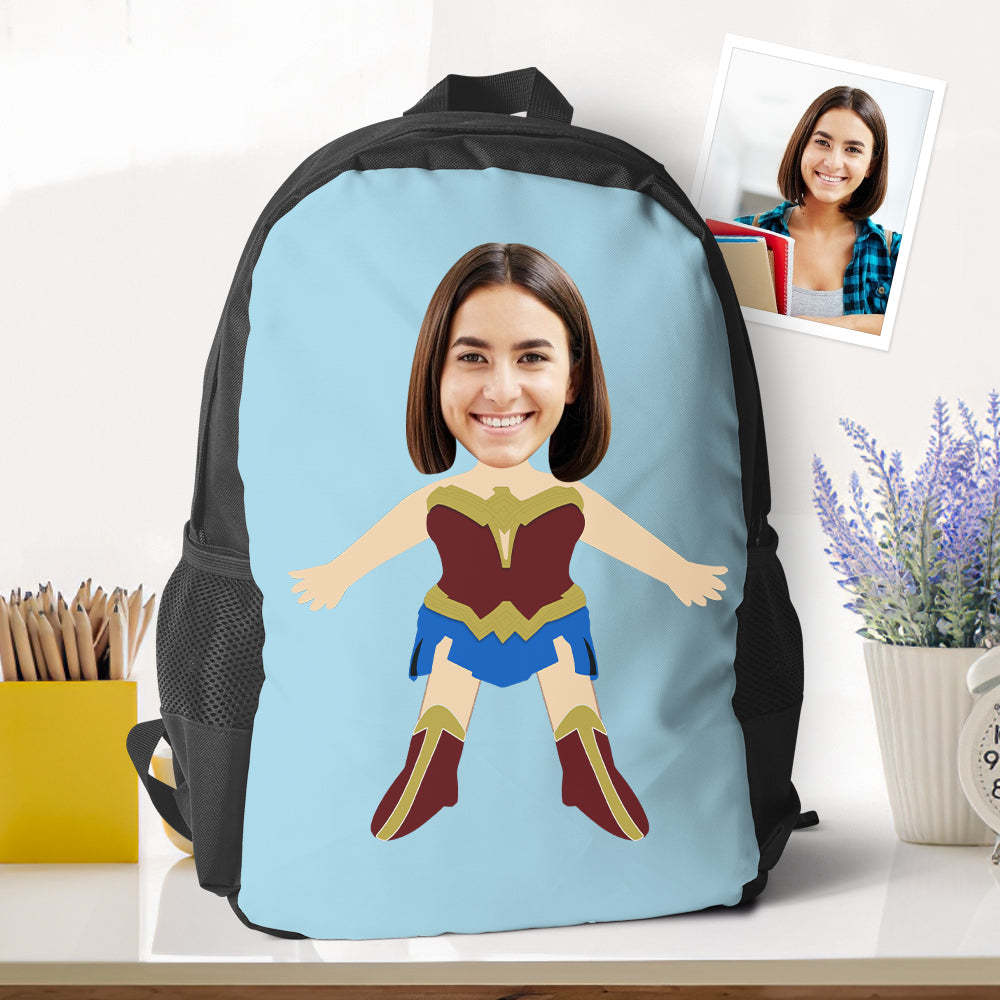 Personalized Wonder Women Backpacks Minime School Bookbags Back To School Gifts For Boys Gifts - 