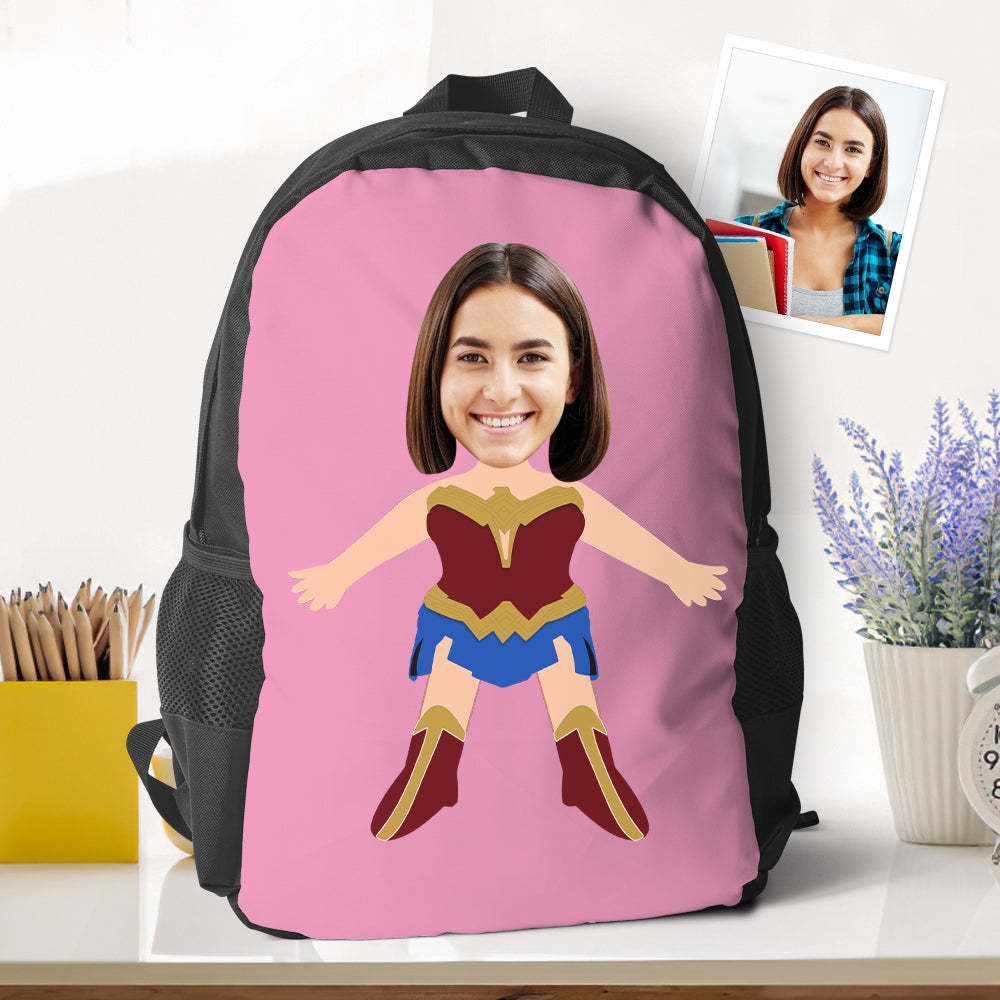 Personalized Wonder Women Backpacks Minime School Bookbags Back To School Gifts For Boys Gifts - 