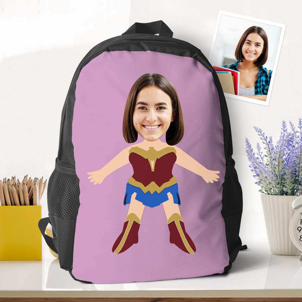 Personalized Wonder Women Backpacks Minime School Bookbags Back To School Gifts For Boys Gifts - 
