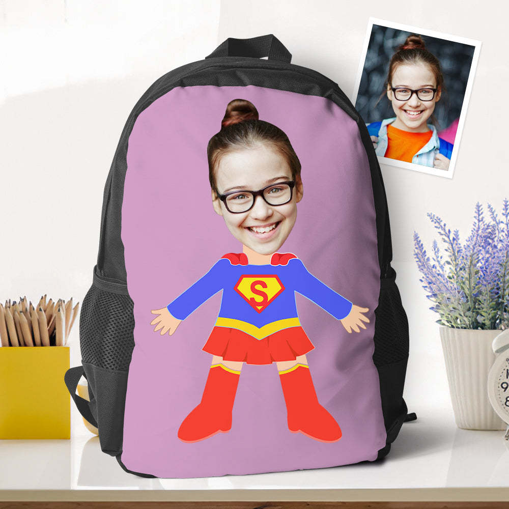 Customized Super Girl Bookbags Minime Backpacks Back To School Gifts For Kids Girls Gifts -