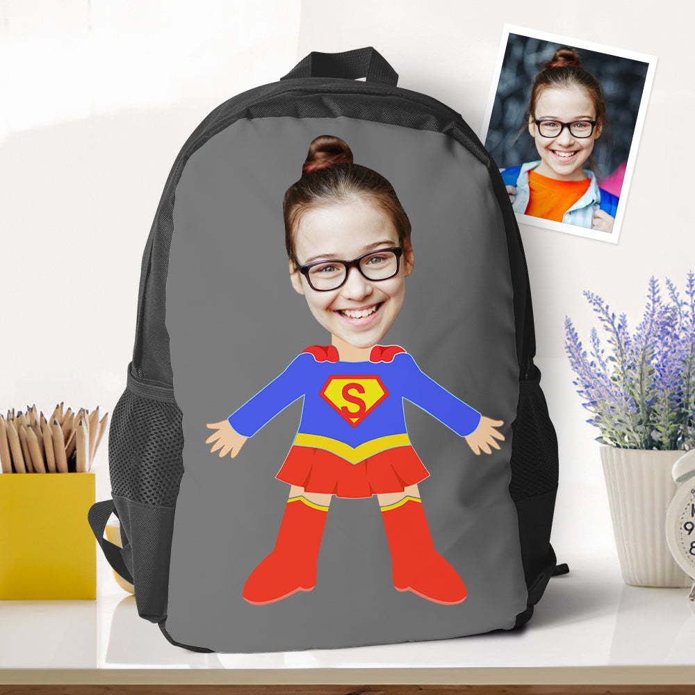 Customized Super Girl Bookbags Minime Backpacks Back To School Gifts For Kids Girls Gifts -