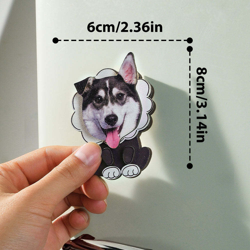 Personalized Pet Portrait Fridge Magnets Dog Refrigerator Magnet Home Decoration Gift for Pet Lover -   - myphotowallet