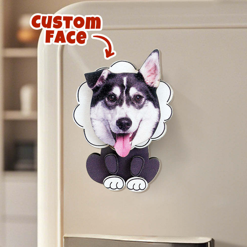 Personalized Pet Portrait Fridge Magnets Dog Refrigerator Magnet Home Decoration Gift for Pet Lover -   - myphotowallet