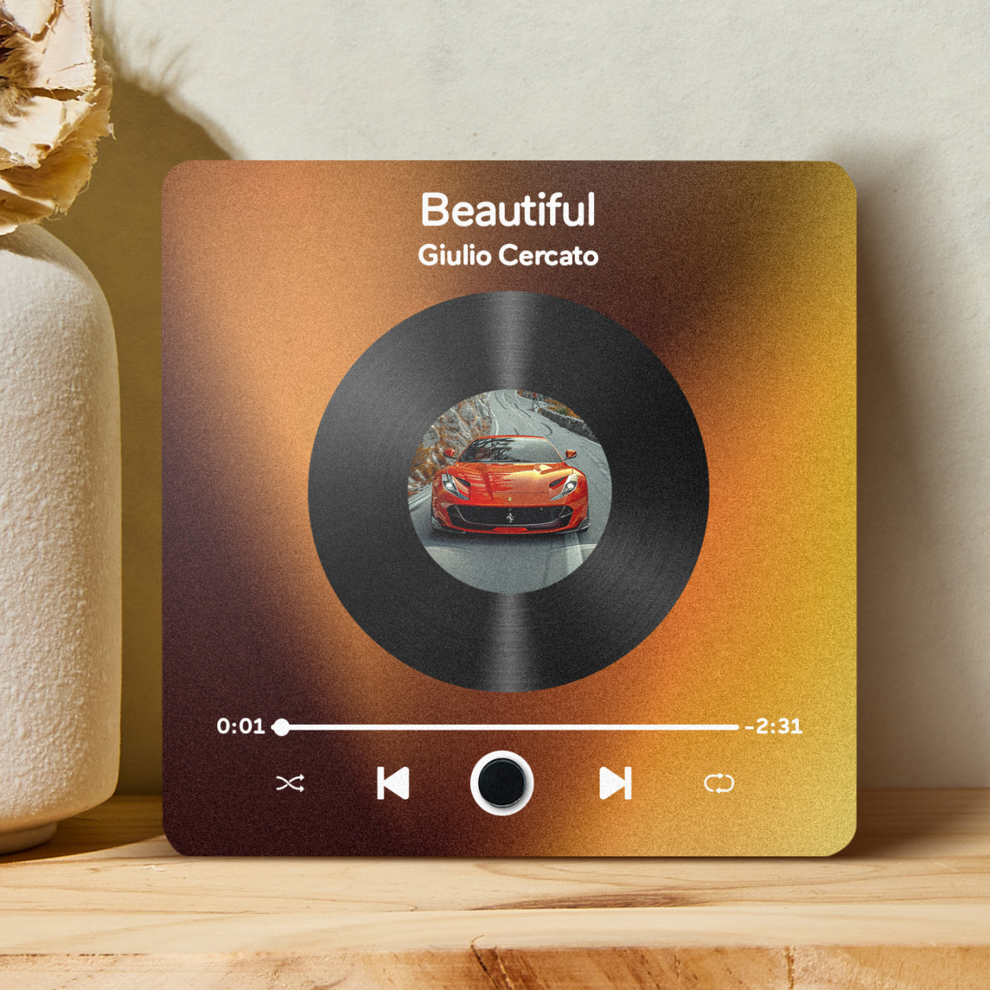 Personalized Calendar DIY Customized Printed Music Fridge Sticker Photo Gifts Music Wall Photo Sticker Music Movement That Can Be Played Without Cell Phone Anniversary Gifts