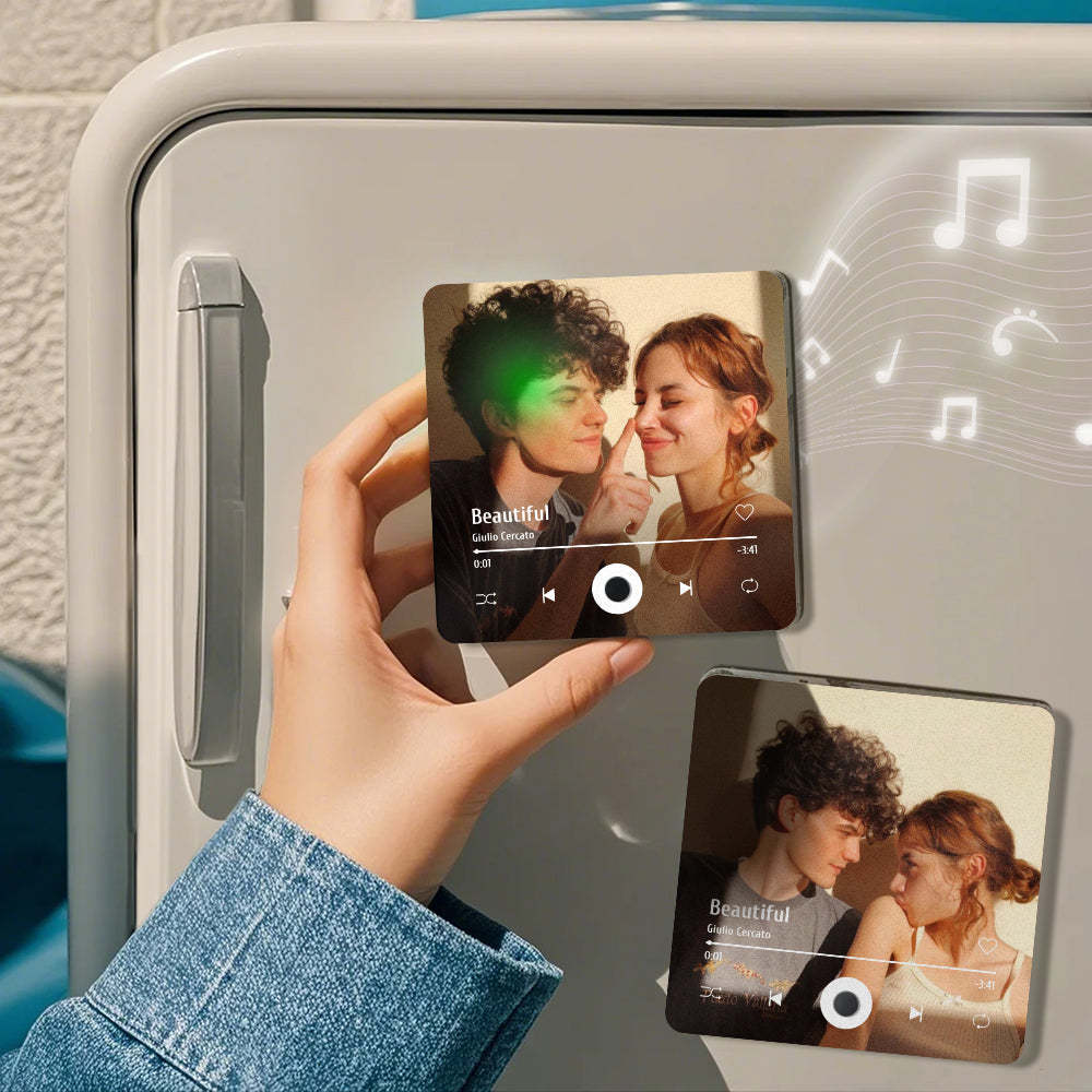 Customized Spotify Album Fridge Magnet Personalized Music Fridge Magnet Can Play Songs and Adjust Volume