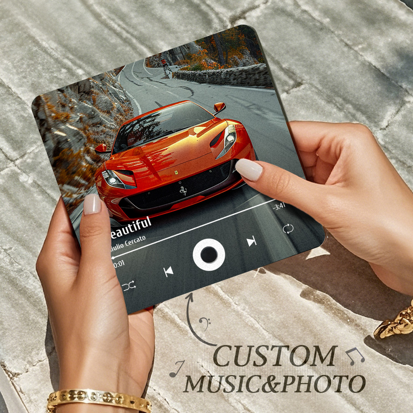Personalized Calendar DIY Customized Printed Music Fridge Sticker Photo Gifts Music Wall Photo Sticker Music Movement That Can Be Played Without Cell Phone Anniversary Gifts