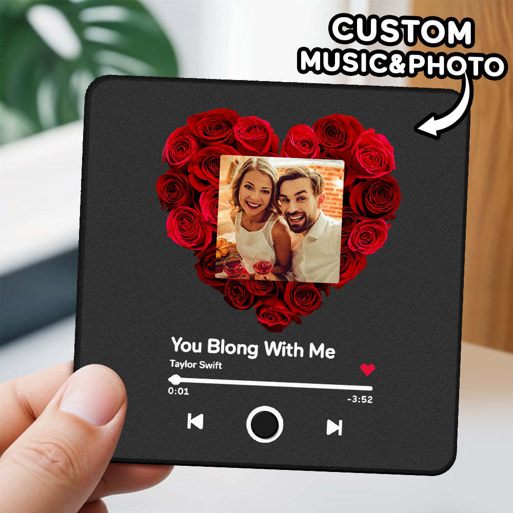 Personalized Photo Music Fridge Magnet Customized Multicolor Wall Photo Sticker Music Fridge Magnet Can Play Songs - Myphotowallet
