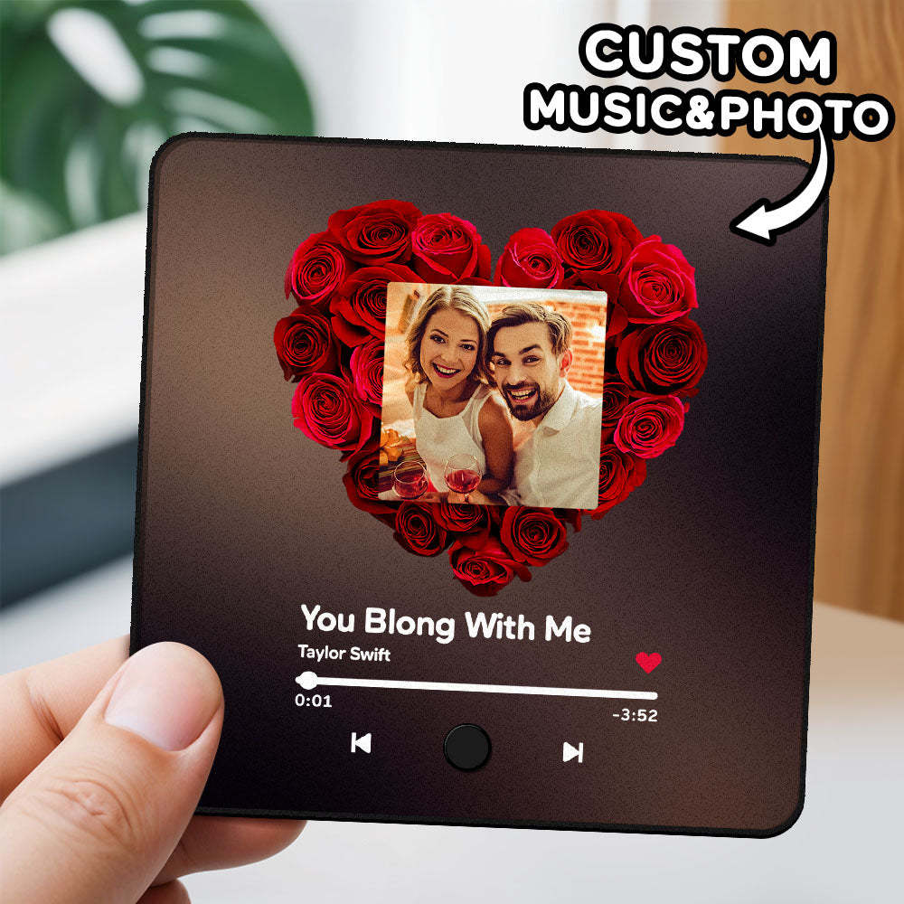 Personalized Photo Music Fridge Magnet Customized Multicolor Wall Photo Sticker Music Fridge Magnet Can Play Songs - Myphotowallet