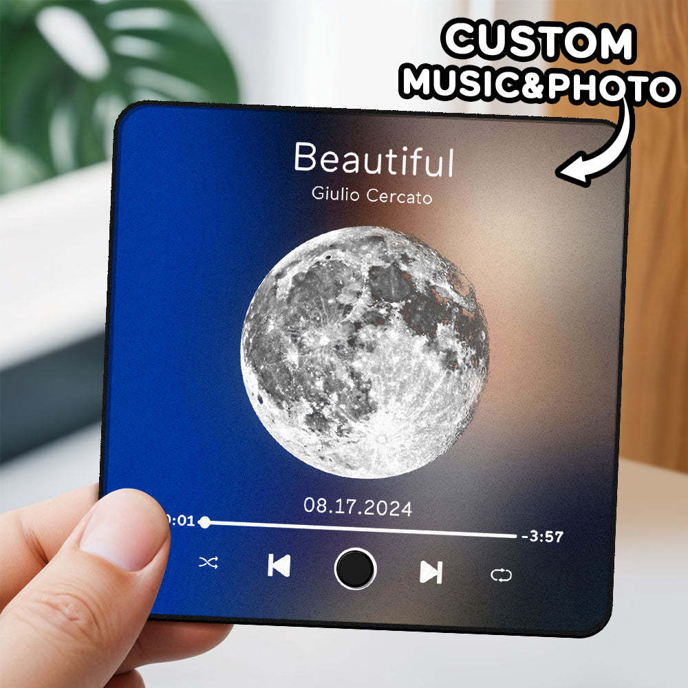 Personalized Photo Music Fridge Magnet Customized Multicolor Wall Photo Sticker Music Fridge Magnet Can Play Songs - Myphotowallet