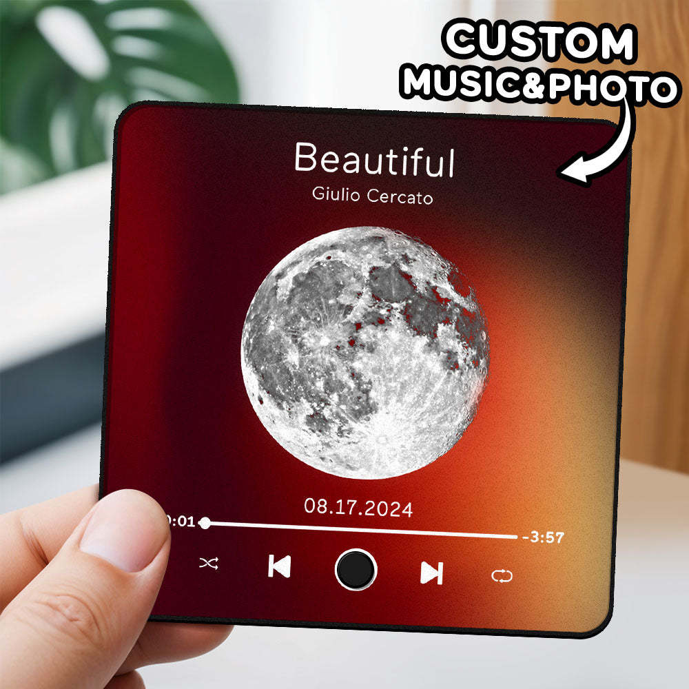 Personalized Photo Music Fridge Magnet Customized Multicolor Wall Photo Sticker Music Fridge Magnet Can Play Songs - Myphotowallet