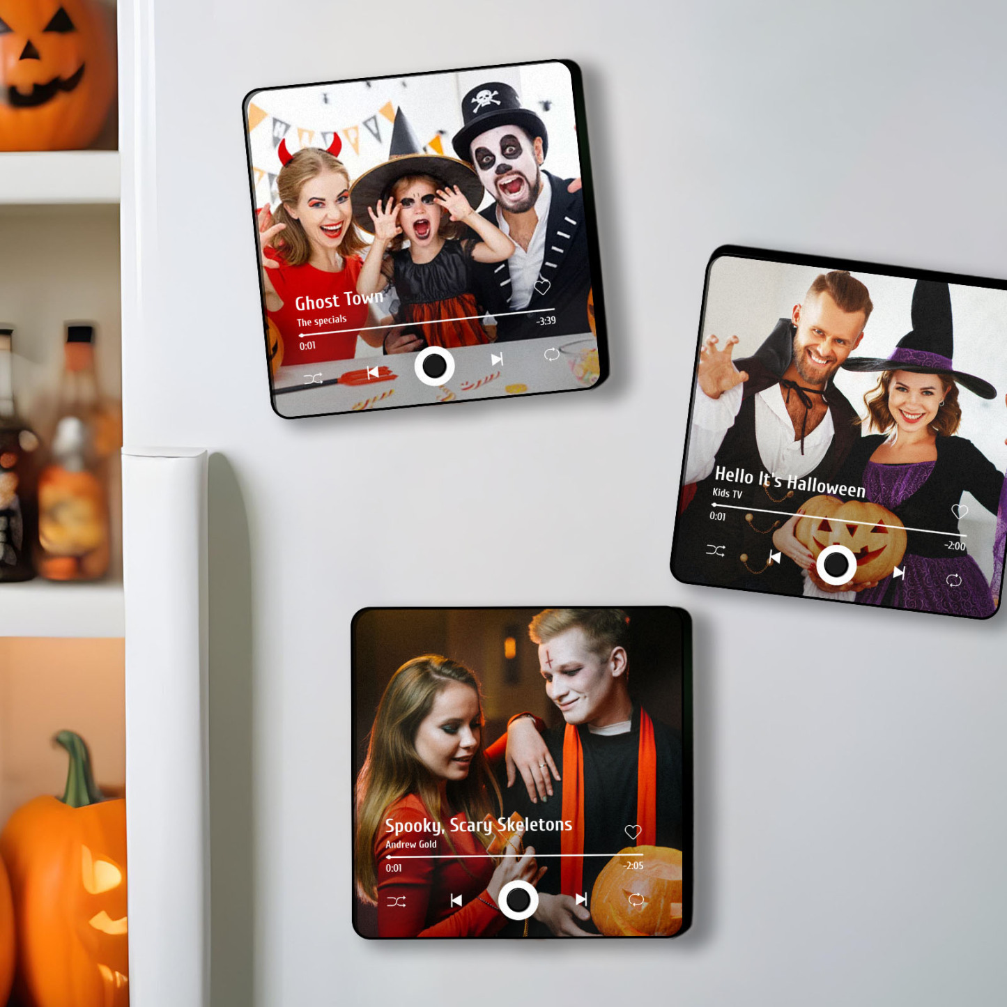 Customized Album Fridge Magnet Personalized Music Fridge Magnet Halloween Gifts Family Gifts - 