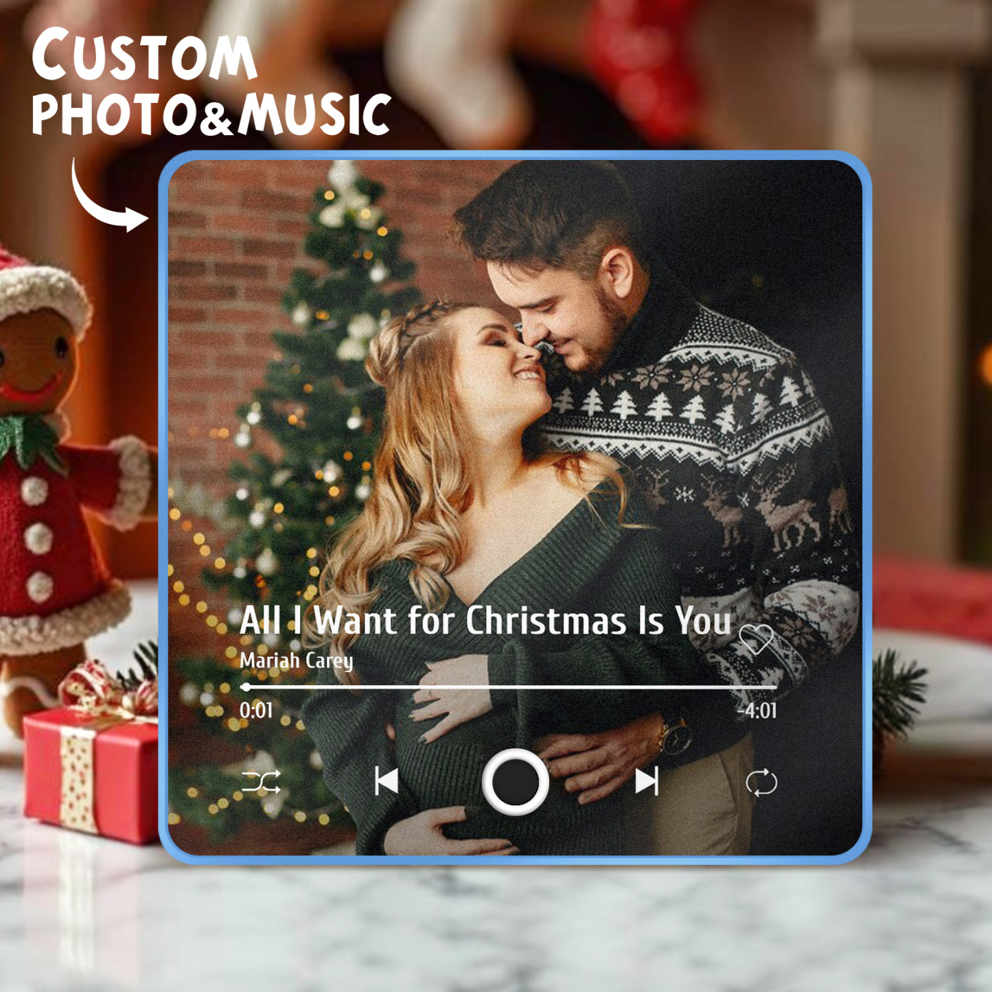 Personalized Music Fridge Magnet Customized Album Fridge Magnet Can Play Songs Christmas Gift