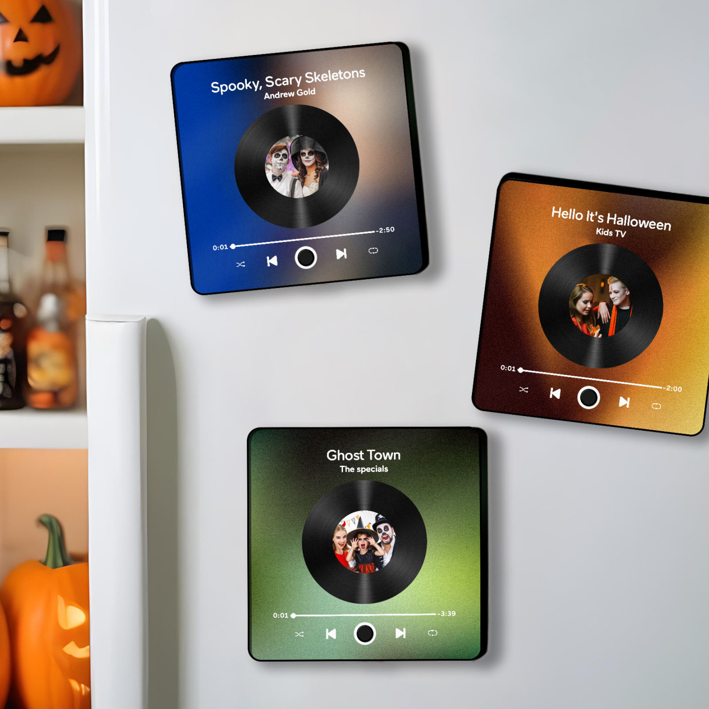 Customized Album Fridge Magnet Personalized Music Fridge Magnet Halloween Gifts Family Gifts - 