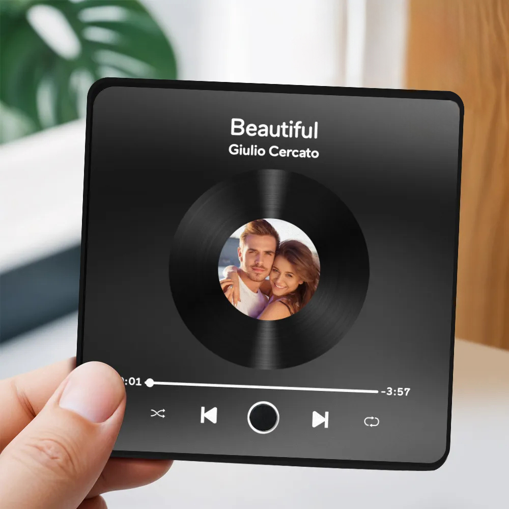 Customized Music Fridge Magnet Personalized Photo Fridge Magnet Can Play Songs and Adjust Volume - 