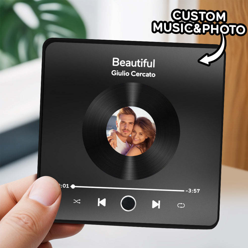 Personalized Photo Music Fridge Magnet Customized Multicolor Wall Photo Sticker Music Fridge Magnet Can Play Songs - Myphotowallet