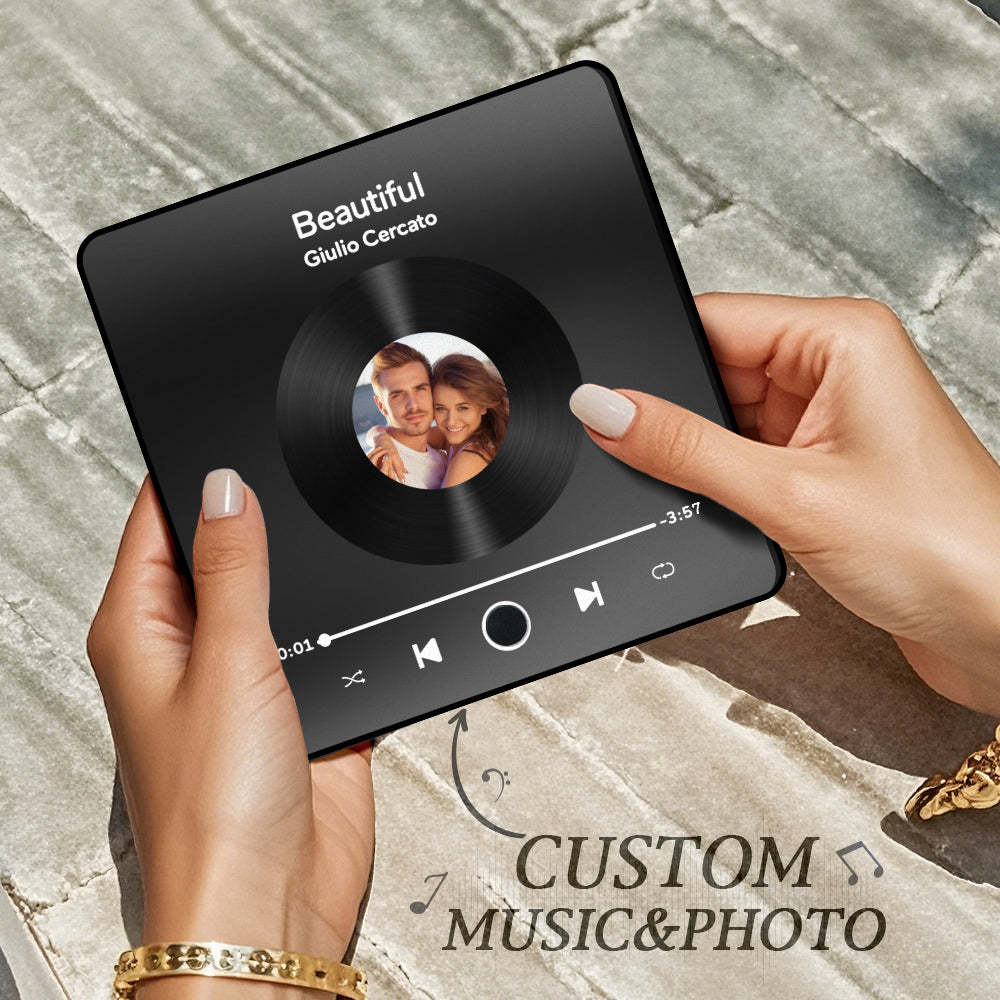 Personalized Photo Music Fridge Magnet Customized Multicolor Wall Photo Sticker Music Fridge Magnet Can Play Songs - Myphotowallet