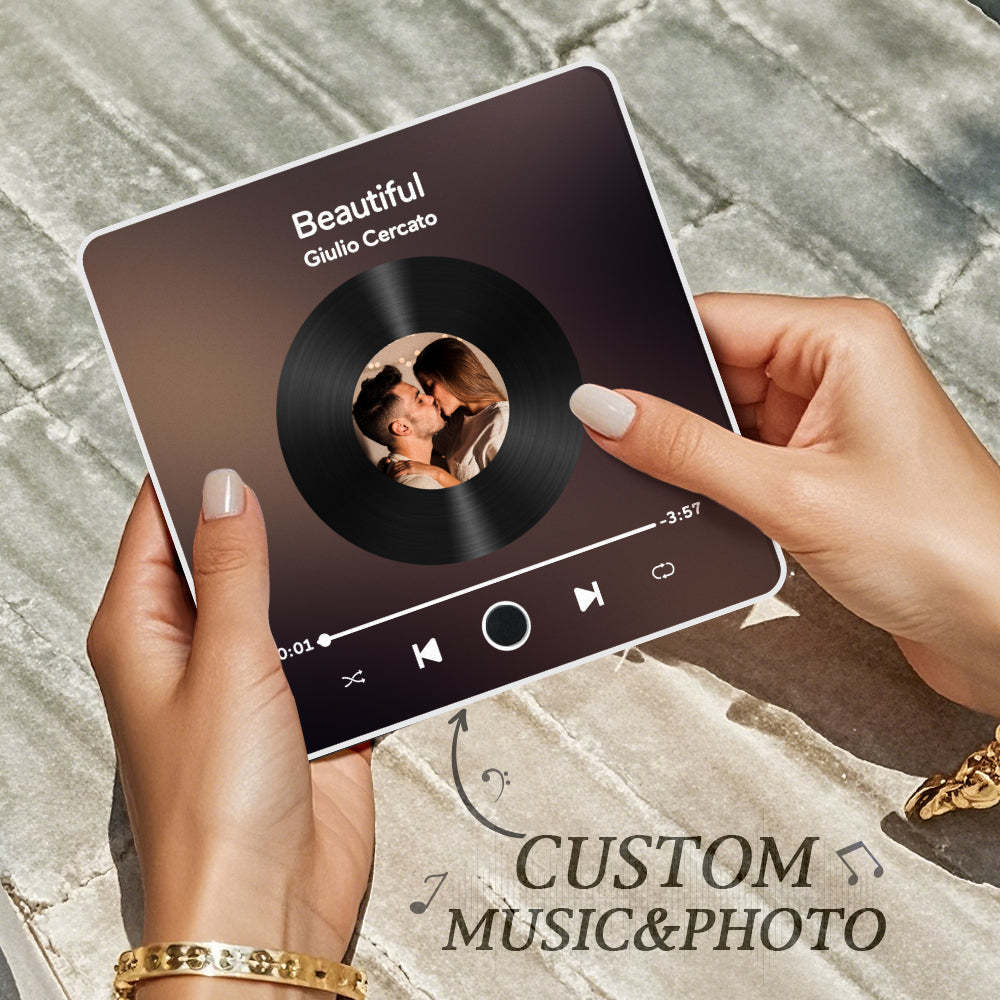 Customized Spotify Album Fridge Magnet Personalized Music Fridge Magnet Can Play Songs and Adjust Volume