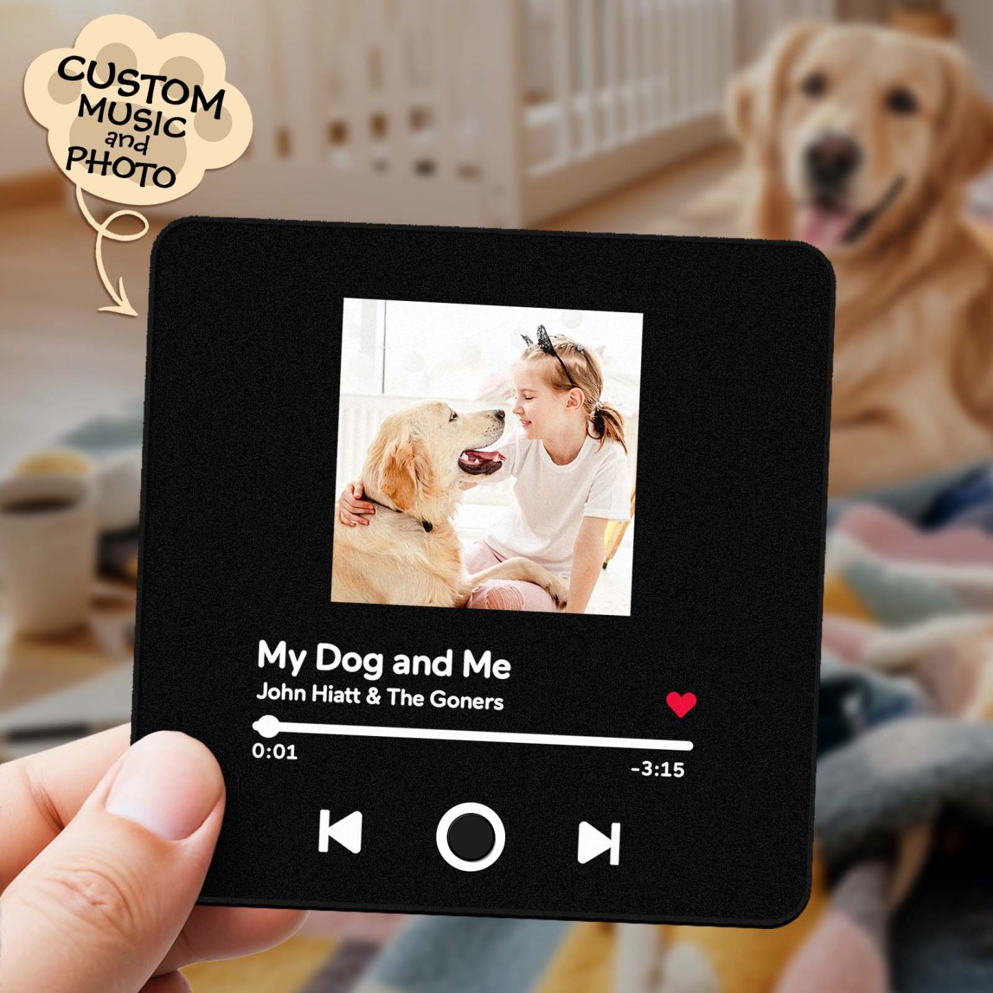 Personalized  Photo Music Fridge Magnet Christmas Gifts for Lovers Personalized Music Magnets Can Play Songs Christmas Gift